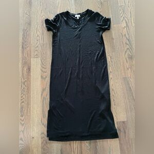 Black Knit T Shirt Dress